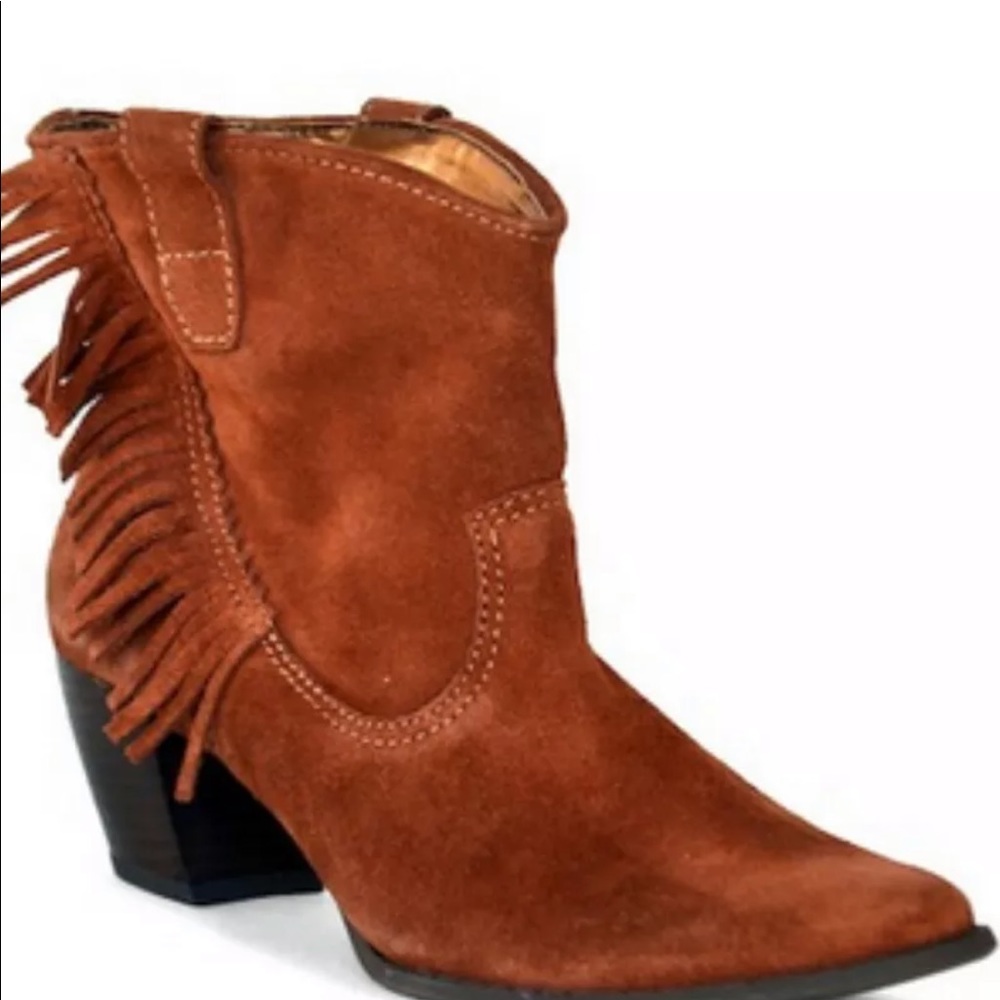 Klub Nico Cinnamon Brown Suede Fringe Boot 8